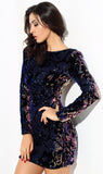 Velvet Sequin Party Dress - Jazmine & Yazmine Designer Boutique