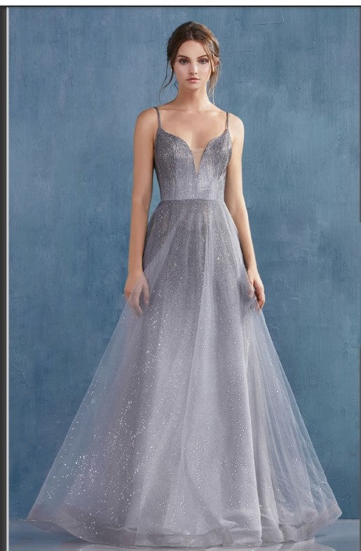 Andrea & Leo Couture A0936 Caterina Gown A Night Sky Metallic Ombre With Glitter Andrea & Leo Couture
