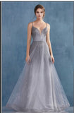 Andrea & Leo Couture A0936 Caterina Gown A Night Sky Metallic Ombre With Glitter Andrea & Leo Couture