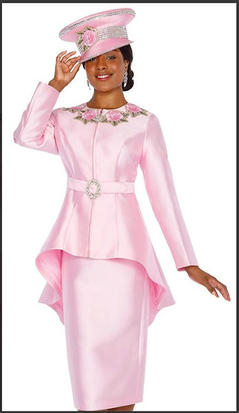 Champagne Italy 5808 2PC Long Sleeve Pembelm Jacket And Skirt Champagne Italy