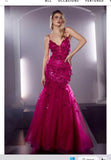 LA Divine BY Cinderella CM328 Floral Applique Mermaid Gown Cinderella Divine