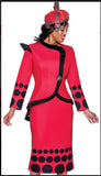 GMI 9222 2pc Scuba Knit Women Suit With Shoulder Flair GMI