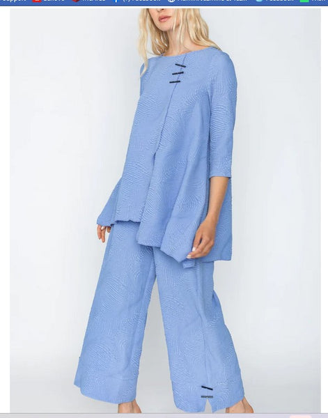 IC Collection 5718T 1PC 3/4 Length Sleeves Over Size Tunic Asymmetrical  Layered Tunic IC Collection