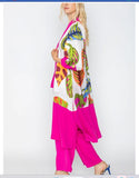IC Collection 5752J 1PC Long Duster With 3/4 Length Sleeves IC Collection
