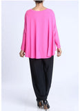 IC Collection 6769T Long Sleeve Short Style Tunic  With Boat Neck line IC Collection