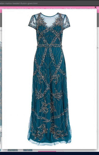 Aidan Mattox MD1E203137 Beaded Illusion Gown Aidan Mattox