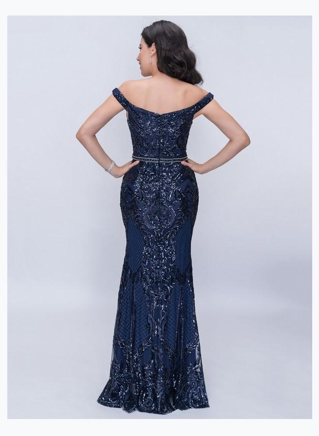 Nina Canacci 1404  Off The Shoulder Sleeveless Gown Nina Canacci