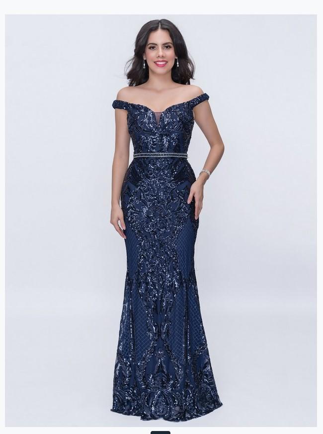 Nina Canacci 1404  Off The Shoulder Sleeveless Gown Nina Canacci