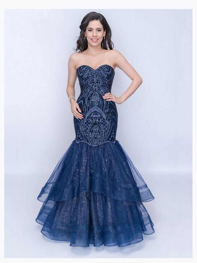 Nina Canacci 1407 Strapless Layered Mermaid Gown For Any Special Occasion Nina Canacci