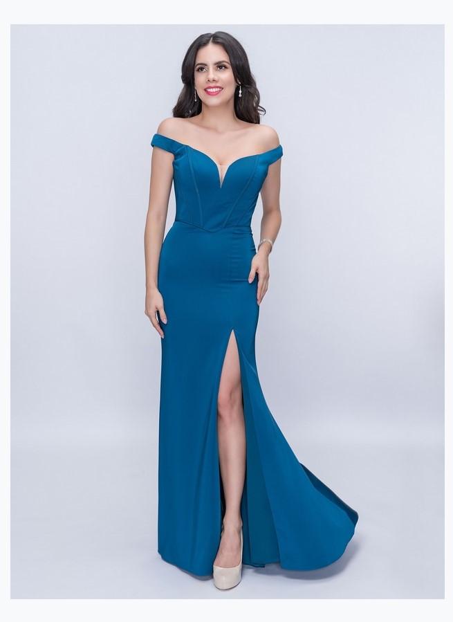 Nina Canacci 1416 Off The Shoulder Gown W-Mesh Insert Nina Canacci