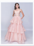 Nina Canacci 1435 Spaghetti Strap Ballgown With Tiers Nina Canacci