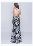 Nina Canacci 1436 Halter Gown With  Crisscross Back Nina Canacci