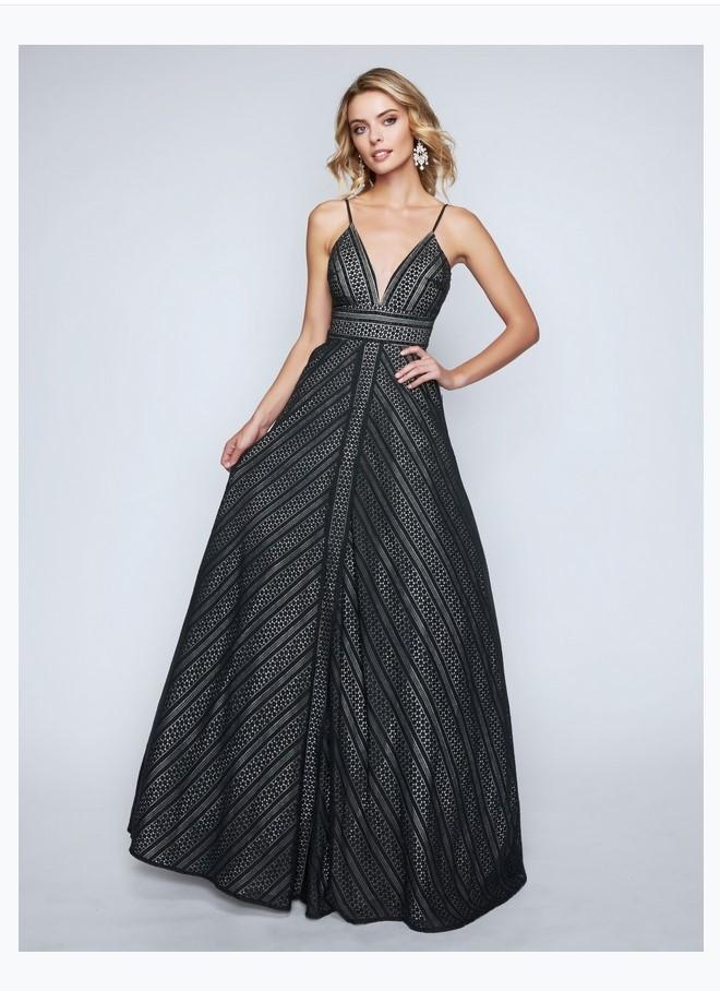 Nina Canacci 1438 Spaghetti Strapped Pom Dress Nina Canacci