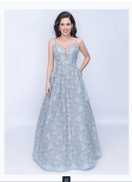 Nina Canacci 1442  Strapless Sleeveless Ballgown In Lace Fabric Nina Canacci