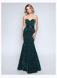 Nina Canacci 1454 Embroidered Strapless Trumpet Evening Dress Nina Canacci