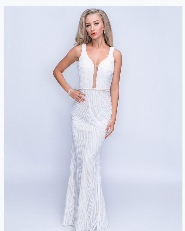 Nina Canacci 1402 Sleeveless Sequin Long Gown W-Mesh Insert Nina Canacci