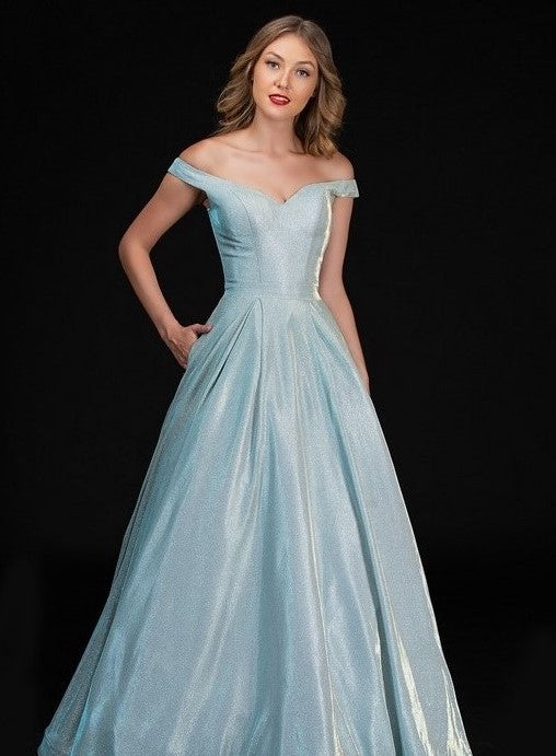 Nina Canacci 1470 1PC Off The Shoulders Ballgown With Back Zipper Nina Canacci