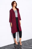 Night Dance Long Coat In Red - Jazmine & Yazmine Designer Boutique